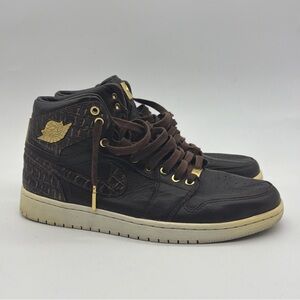 DS NIKE AIR JORDAN 1 PINNACLE - BAROQUE BROWN CROCODILE - MENS SIZE 12